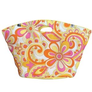 Colorful Clinique Floral and Paisley Tote Bag